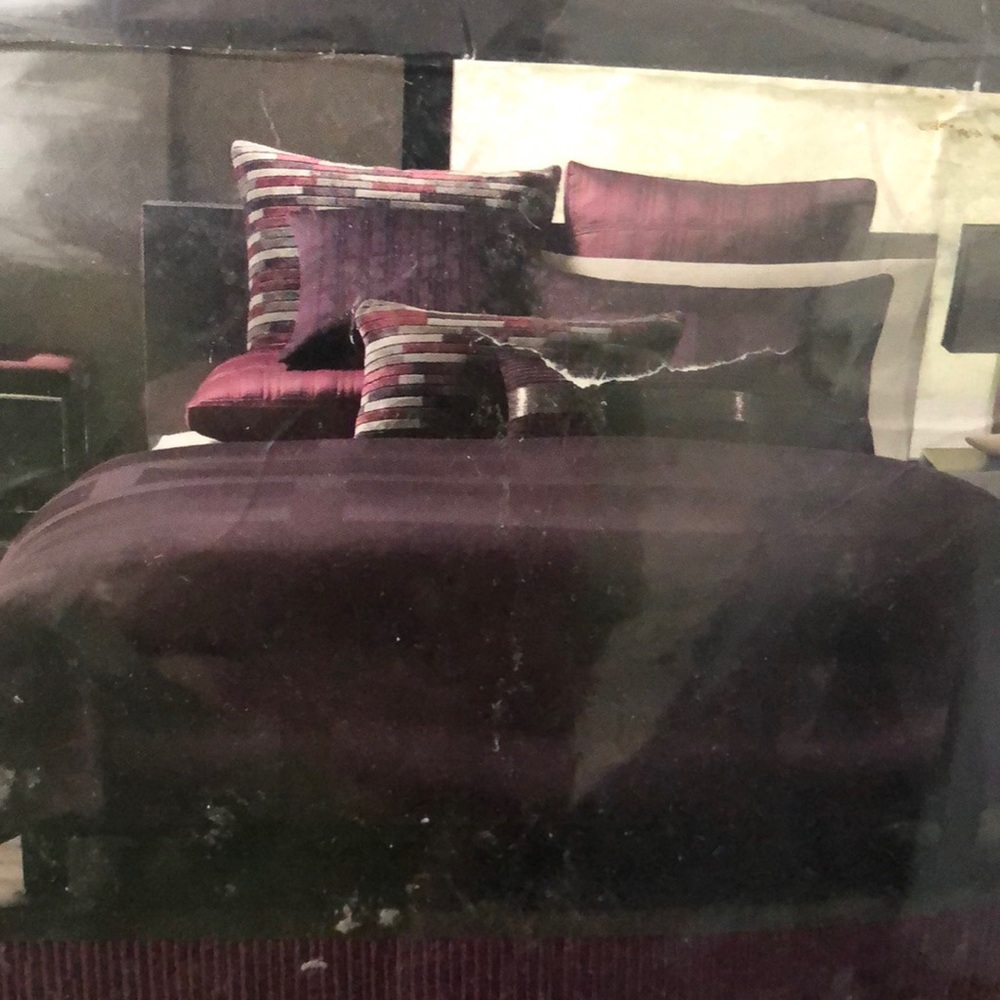 Hotel collection purple satin duvet cover king